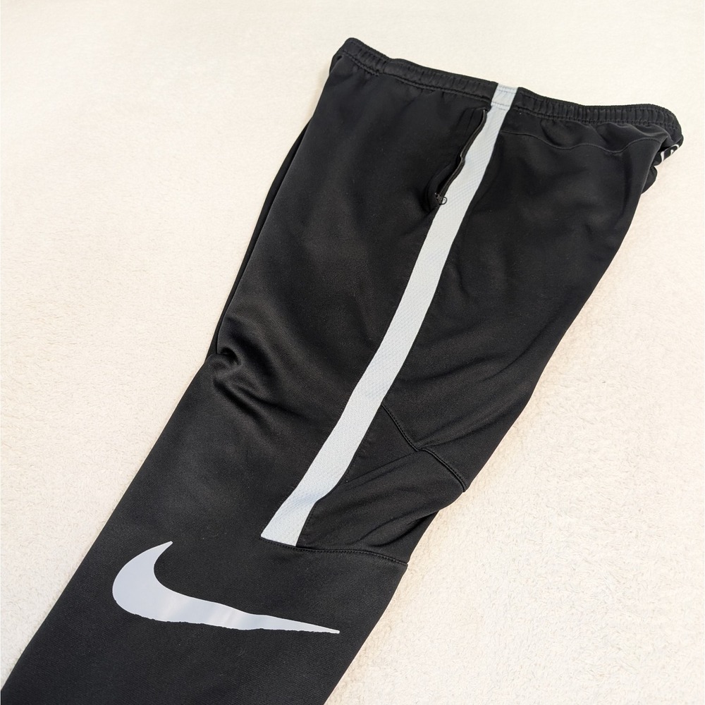 Nike Joggers Mens M BLACK Dri Fit Fleece Training Sweatpants
